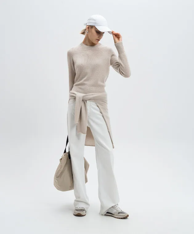 Allude Beige cashmere jumper