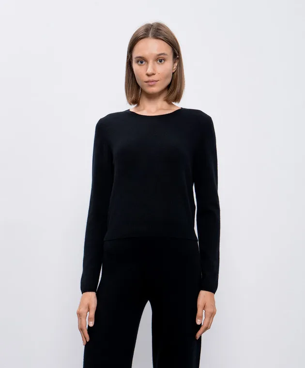 Allude Black cashmere jumper