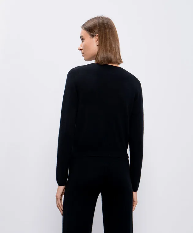 Allude Black cashmere jumper