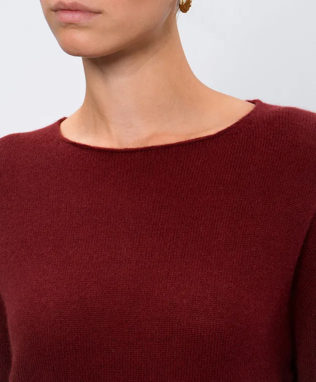 Allude Burgundy cashmere jumper