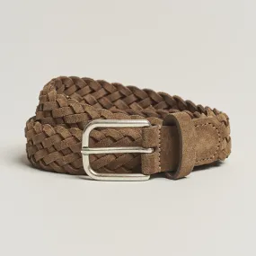 Anderson's Woven Suede Belt 3 cm Light Brown