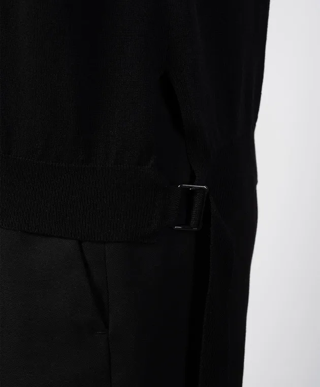 Ann Demeulemeester Geerten black jumper with silk