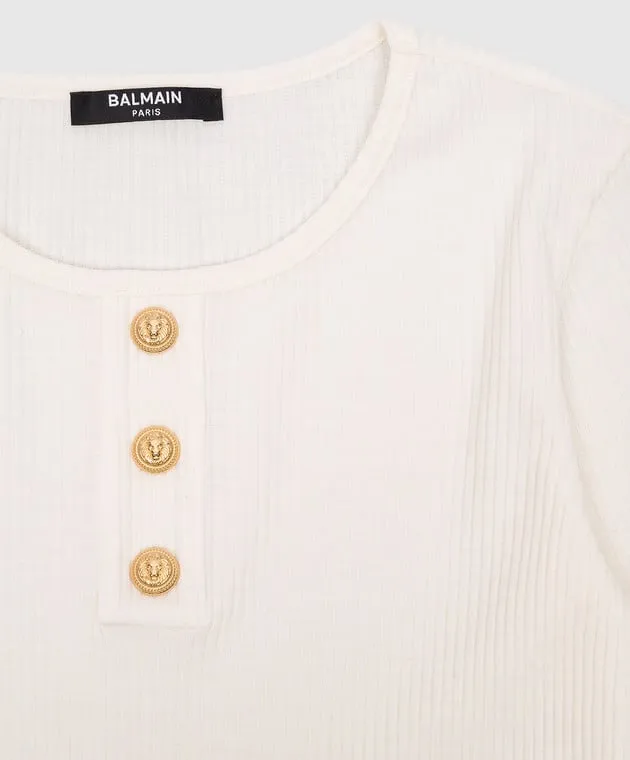 Balmain Children's white striped jumper