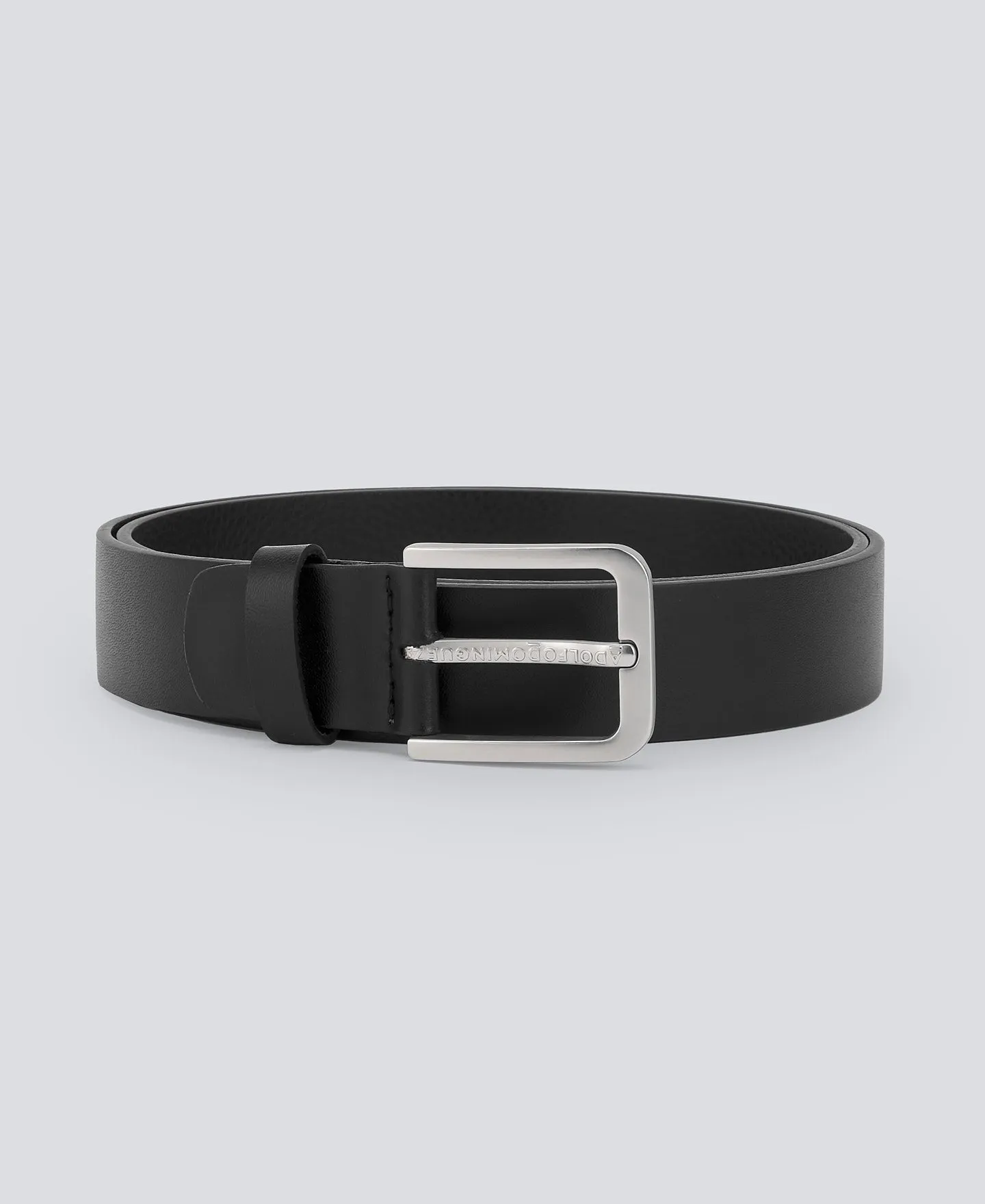 Black leather belt man