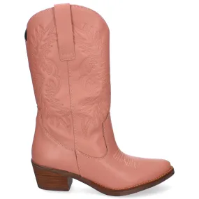 Botas Cowboy Grabadas Lola Nit Nat Rosa