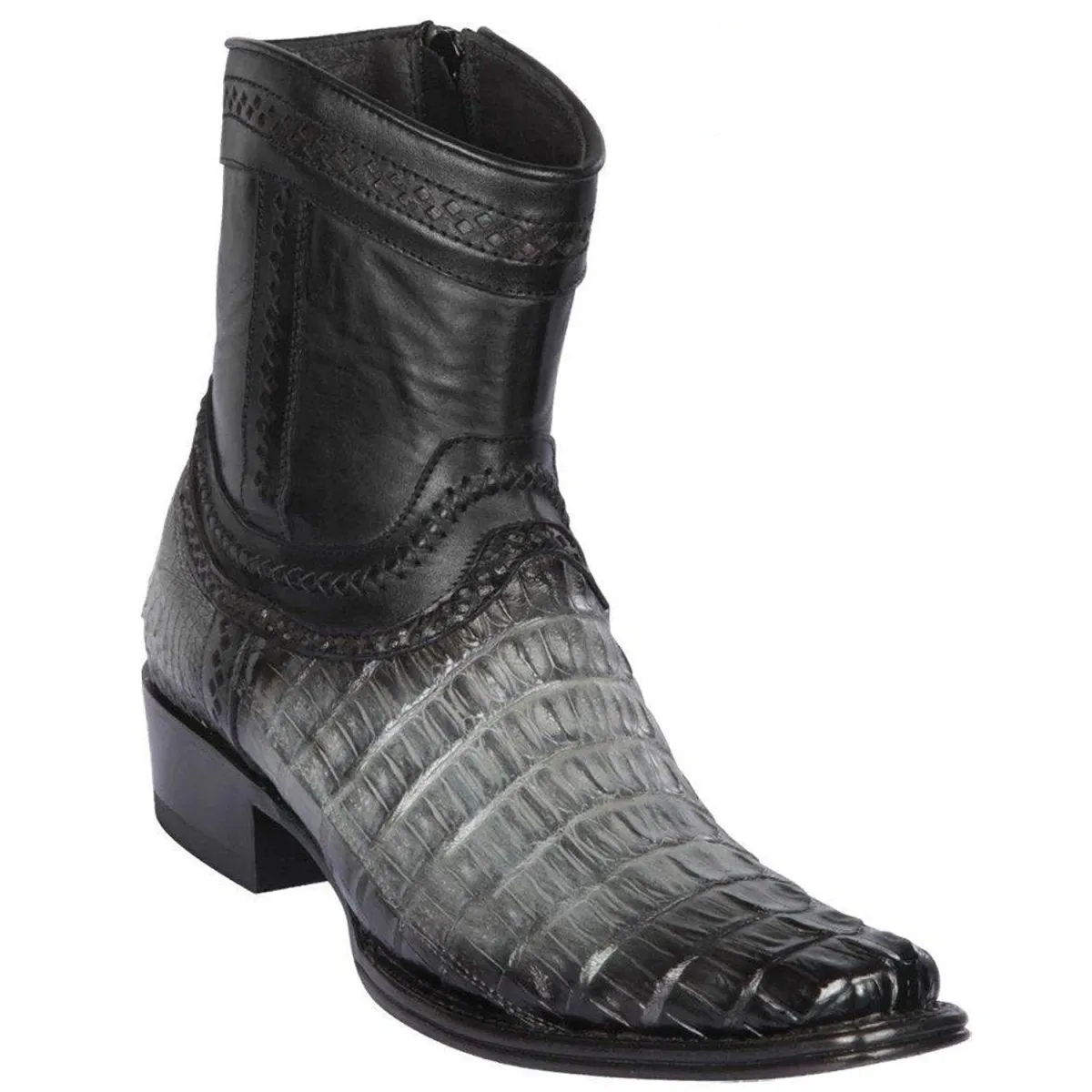 Botas de Cocodrilo Caiman Cola Cortas Horma  Europea Cuadrada LAB-76B0138