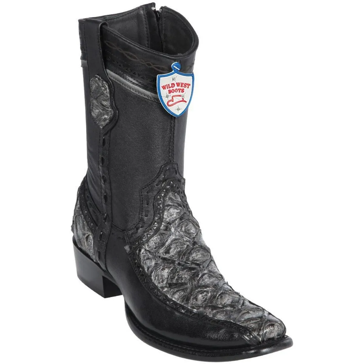 Botas de Pescado Pirarucu con Venado Cortas Horma Dubai WW-279BF1089