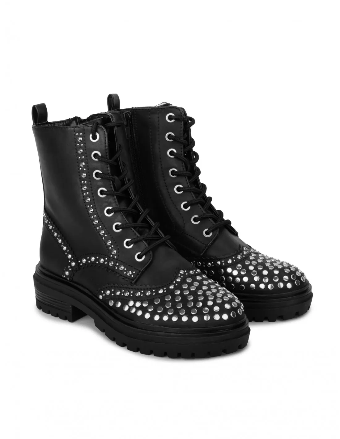 Botas Militares Tachuelas Negras