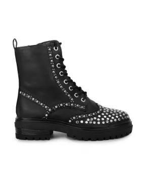 Botas Militares Tachuelas Negras