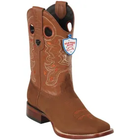 Botas Vaqueras de Cuero Nobuk Horma Cuadrada Ancha WW-28246350