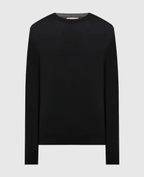 Brunello Cucinelli Black wool and cashmere jumper