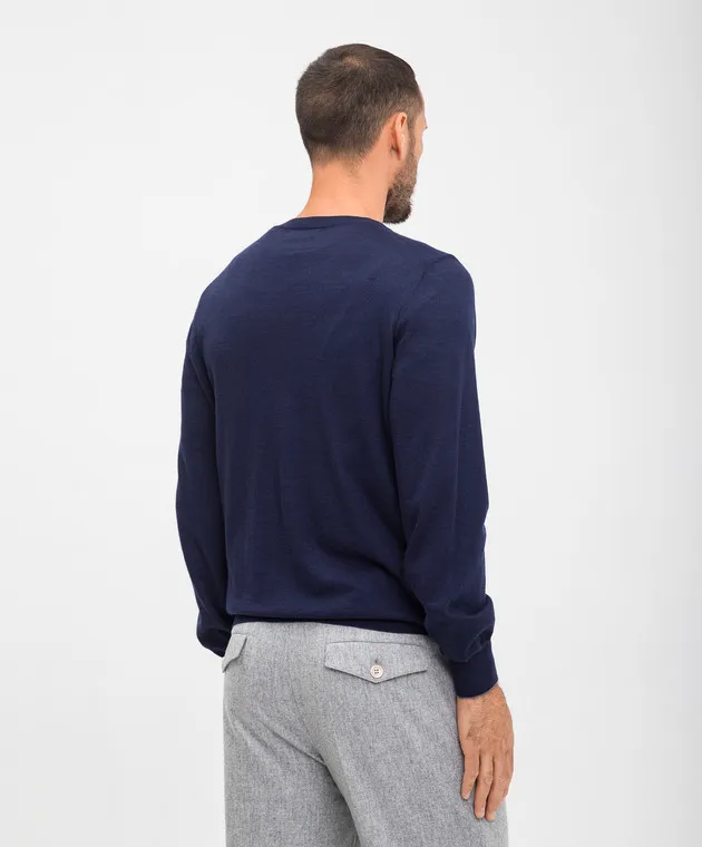 Brunello Cucinelli Blue wool and cashmere jumper