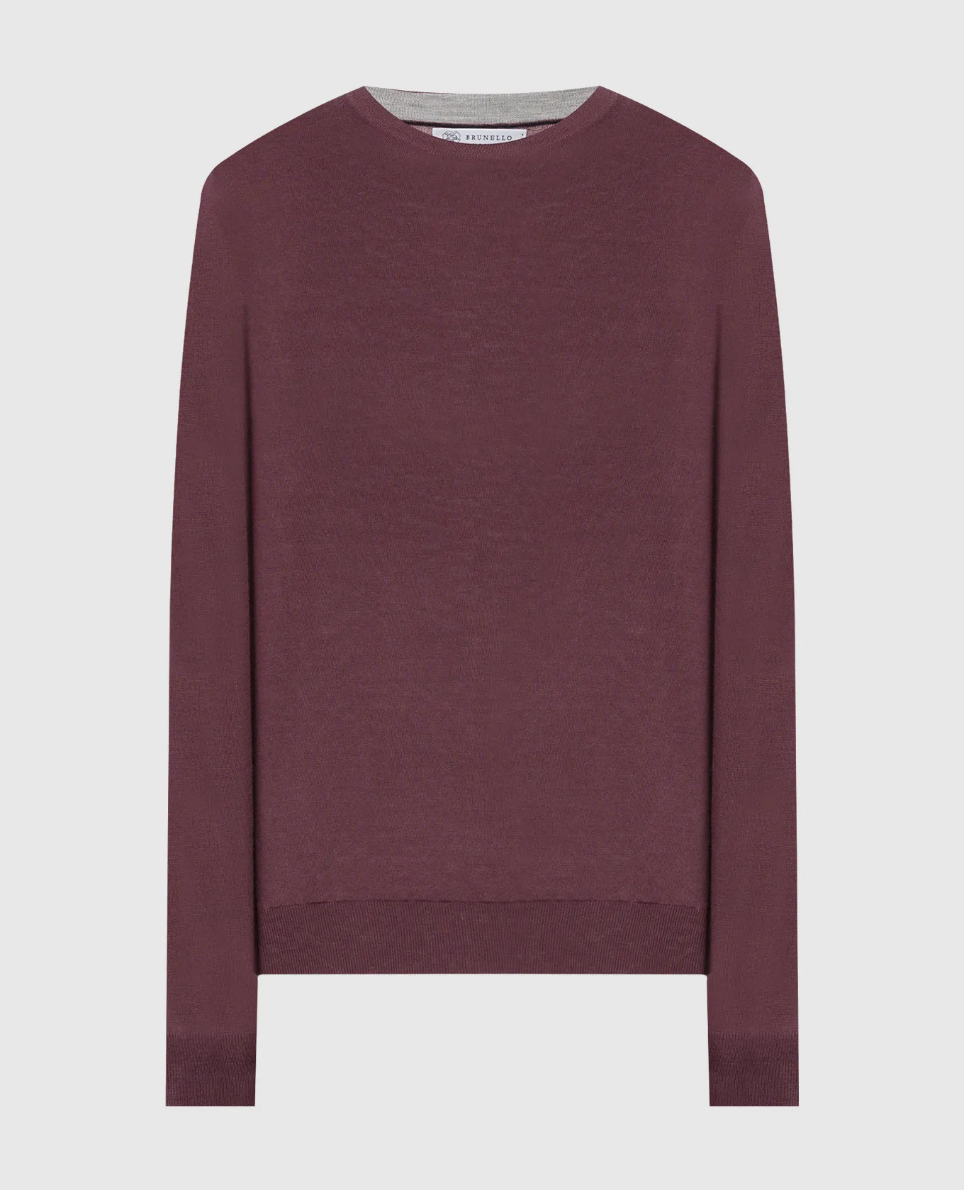 Brunello Cucinelli Burgundy wool and cashmere jumper