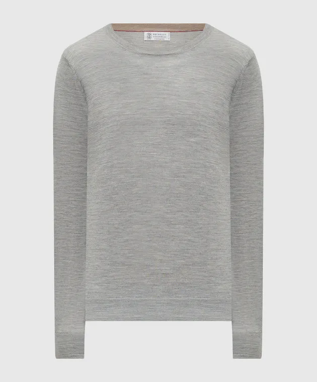 Brunello Cucinelli Gray wool and cashmere jumper