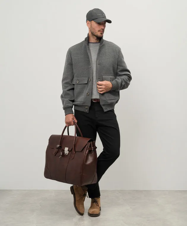 Brunello Cucinelli Gray wool and cashmere jumper