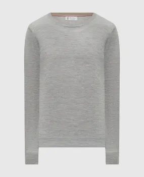 Brunello Cucinelli Gray wool and cashmere jumper