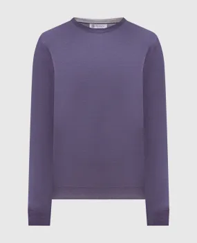 Brunello Cucinelli Purple wool and cashmere jumper