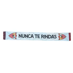 Bufanda Blanca con Trama y Escudos