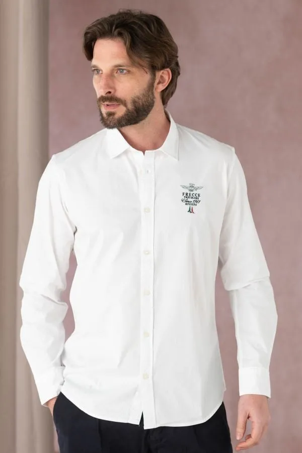 Camisa Hombre Aeronautica Militare Ca1248Ct3288 73092 Milk White 