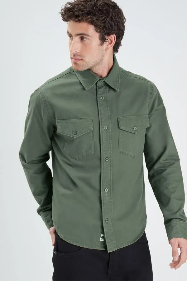 Camisa Hombre Daytona Firestone Canvas-Cotton Khaki Green