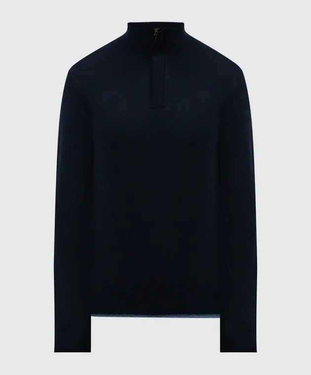 Canali Blue woolen jumper