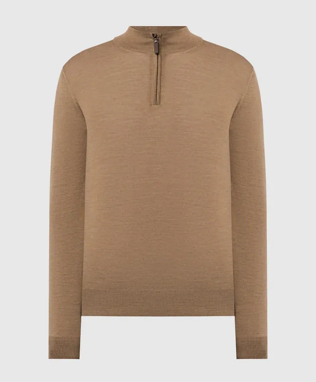 Canali Brown woolen jumper