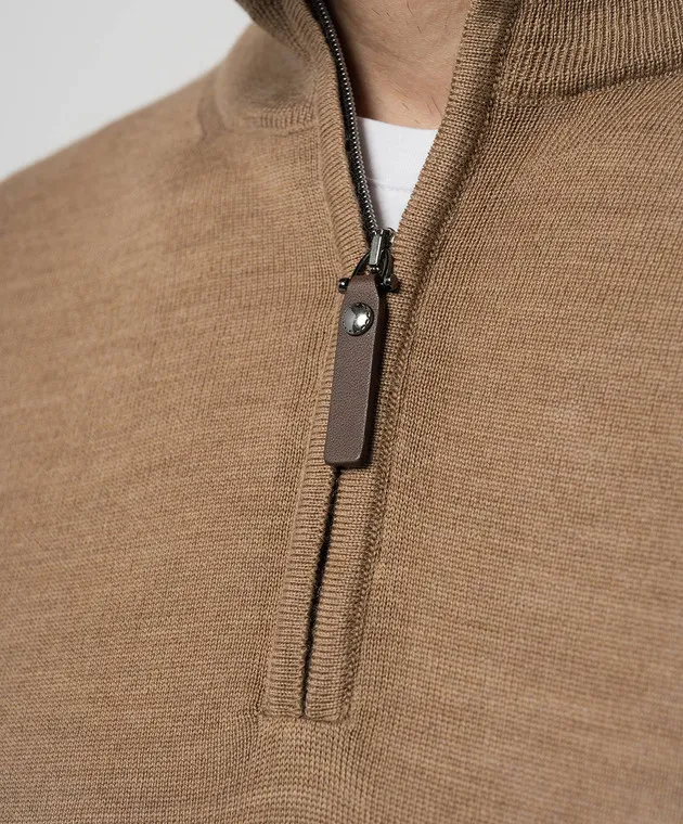 Canali Brown woolen jumper