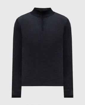 Canali Gray cashmere, wool and silk jumper