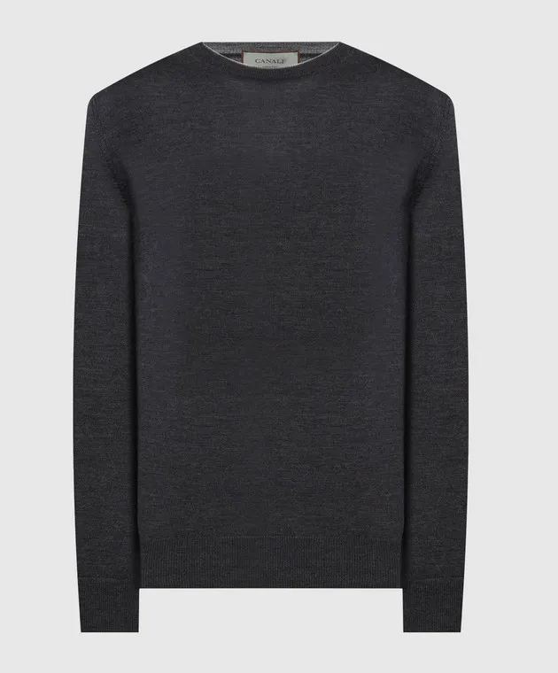 Canali Gray woolen jumper