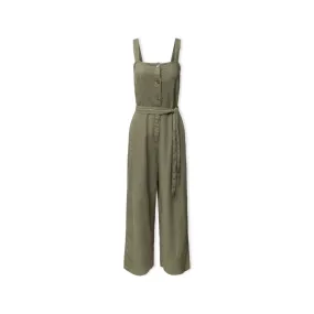 Caro Linen Jumpsuit S/S - Deep Lichen