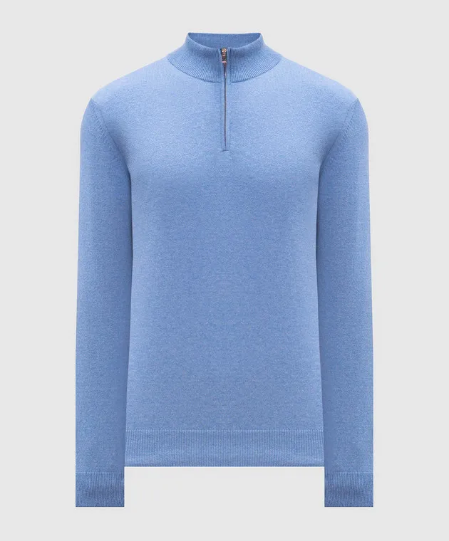 Cashmere&Whiskey Blue cashmere jumper