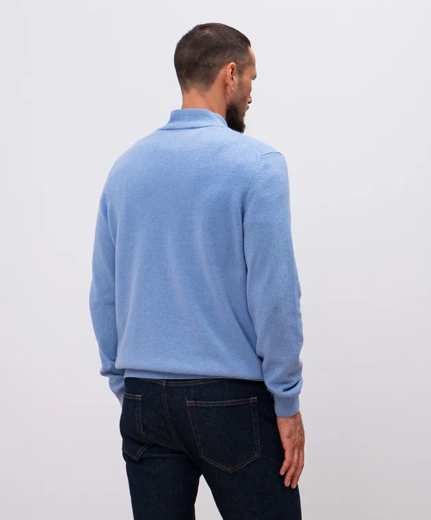 Cashmere&Whiskey Blue cashmere jumper