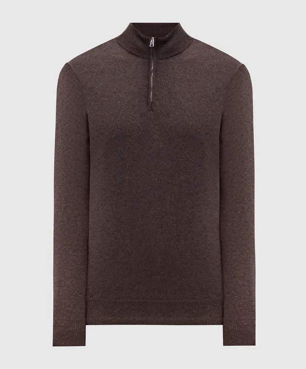 Cashmere&Whiskey Brown cashmere jumper