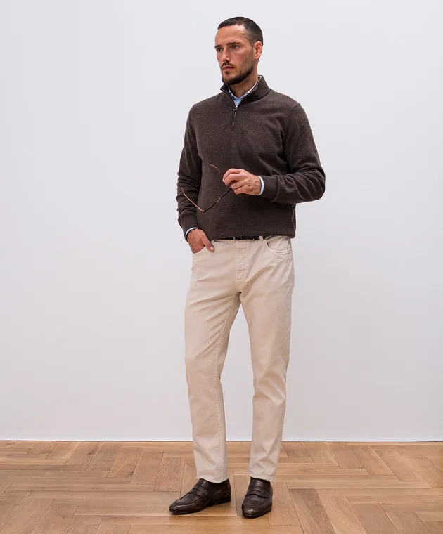 Cashmere&Whiskey Brown cashmere jumper