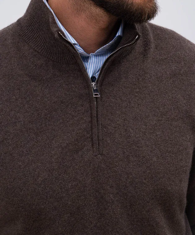 Cashmere&Whiskey Brown cashmere jumper