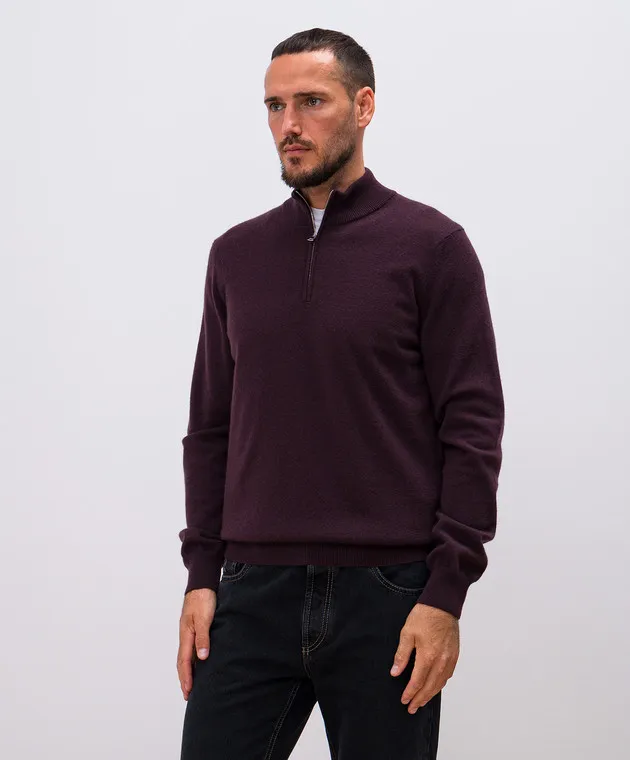 Cashmere&Whiskey Burgundy cashmere jumper