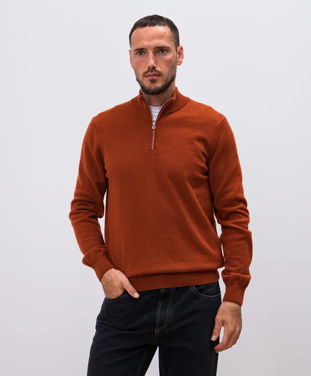 Cashmere&Whiskey Orange cashmere jumper