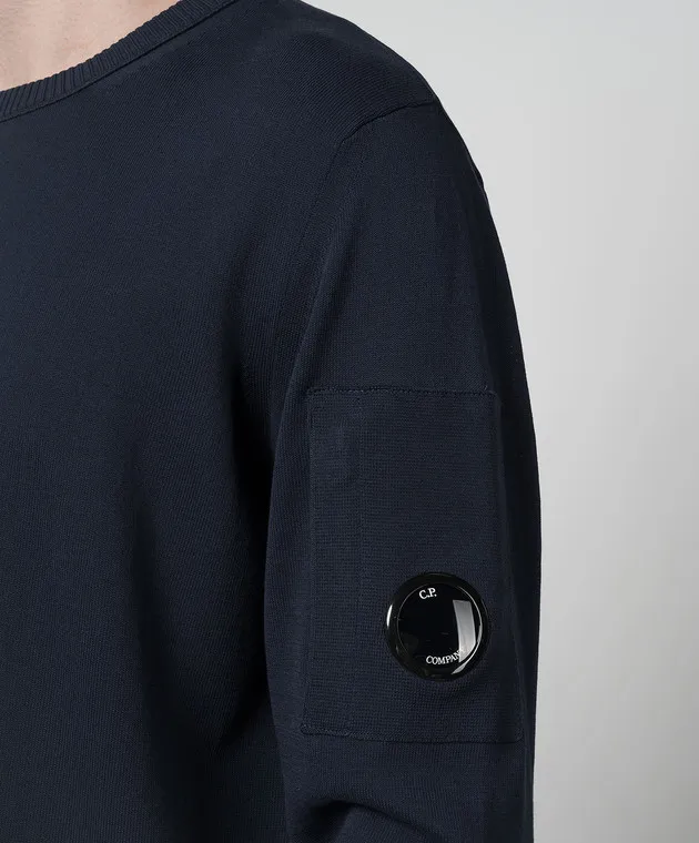 C.P. Company Blue jumper with logo patch