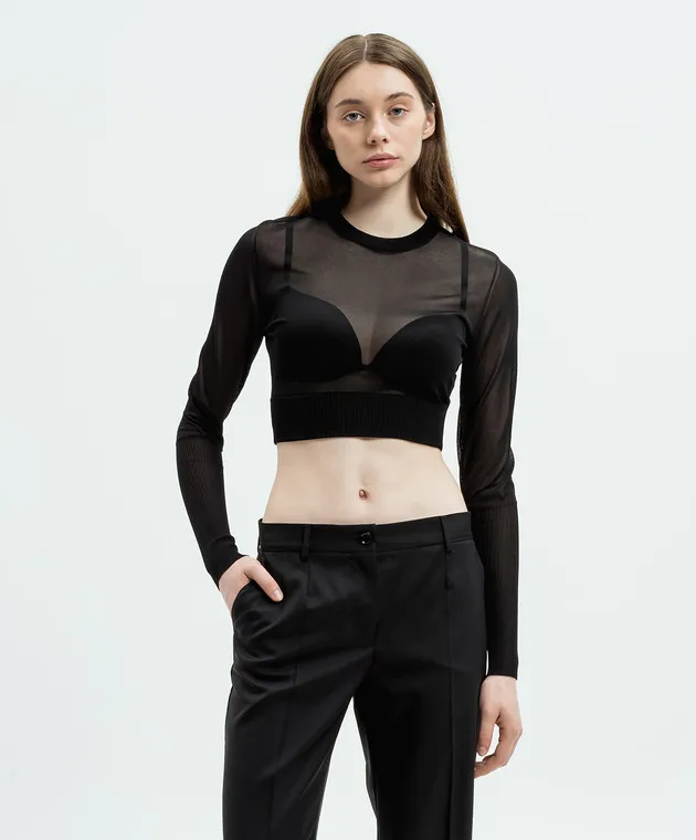 Dolce&Gabbana Black cropped jumper