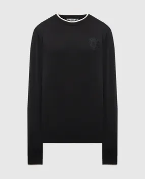 Dolce&Gabbana Black jumper with logo patch