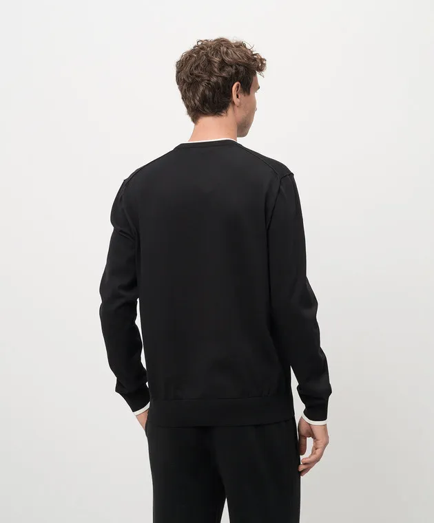 Dolce&Gabbana Black jumper with logo patch