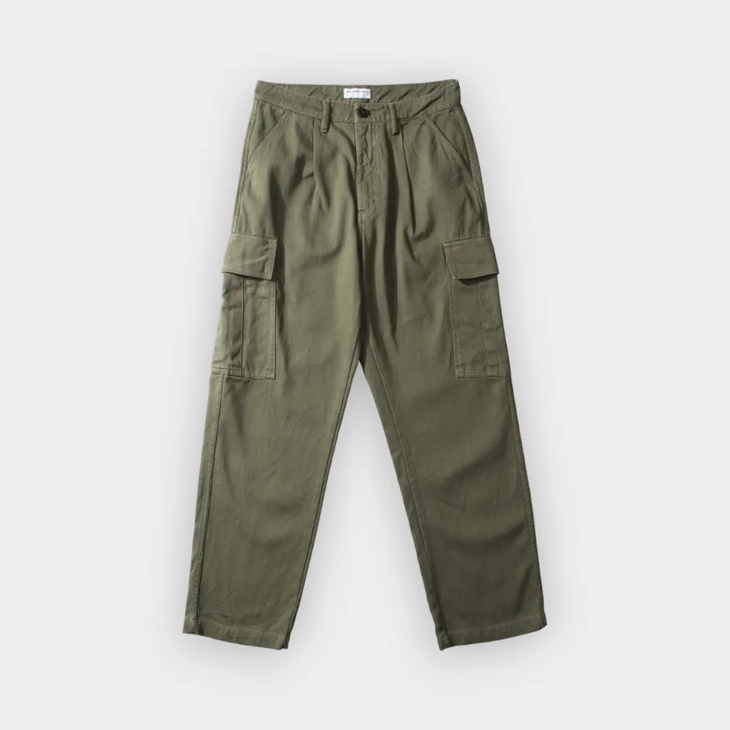 Edmmond – Pantalones Cargo plain khaki