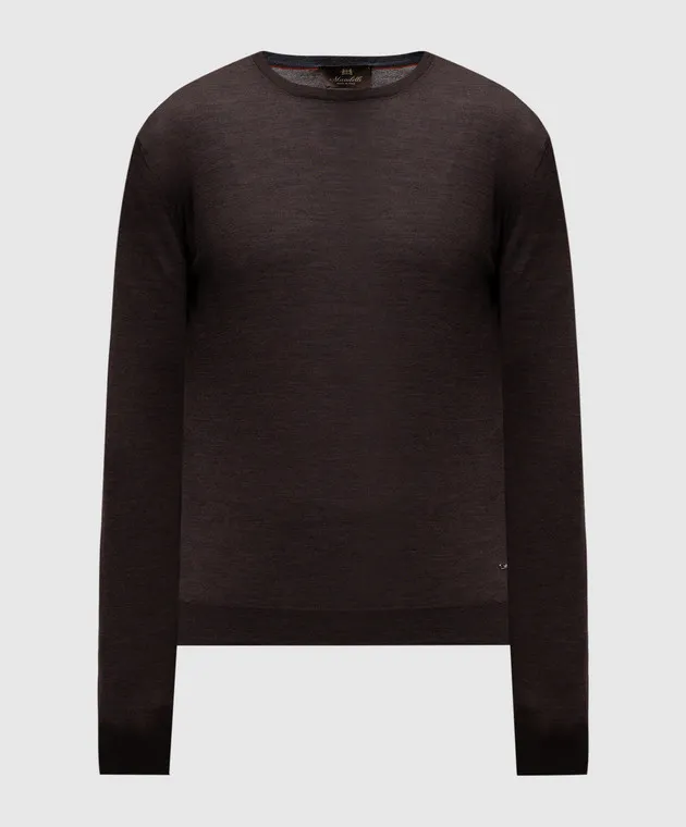 Enrico Mandelli Brown woolen jumper