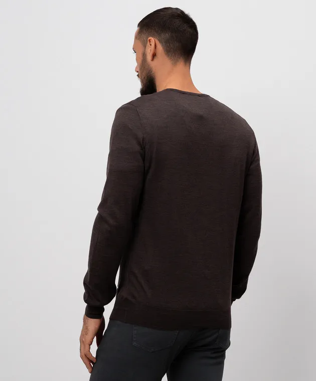 Enrico Mandelli Brown woolen jumper