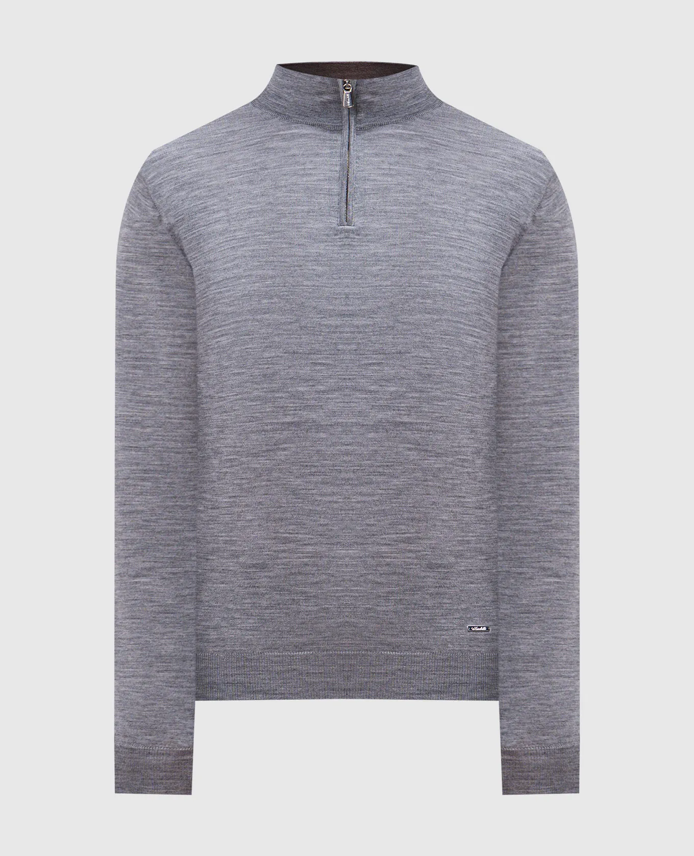 Enrico Mandelli Gray melange wool jumper