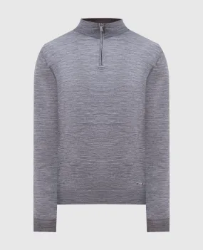 Enrico Mandelli Gray melange wool jumper