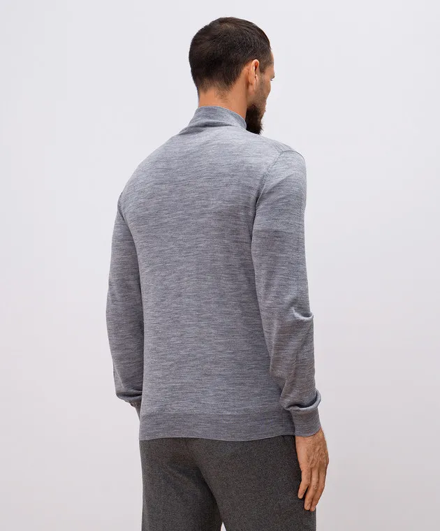 Enrico Mandelli Gray melange wool jumper