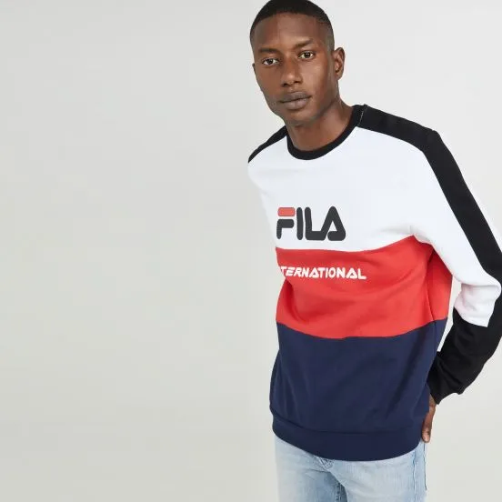 fila sudadera bravo colour block oversize crew