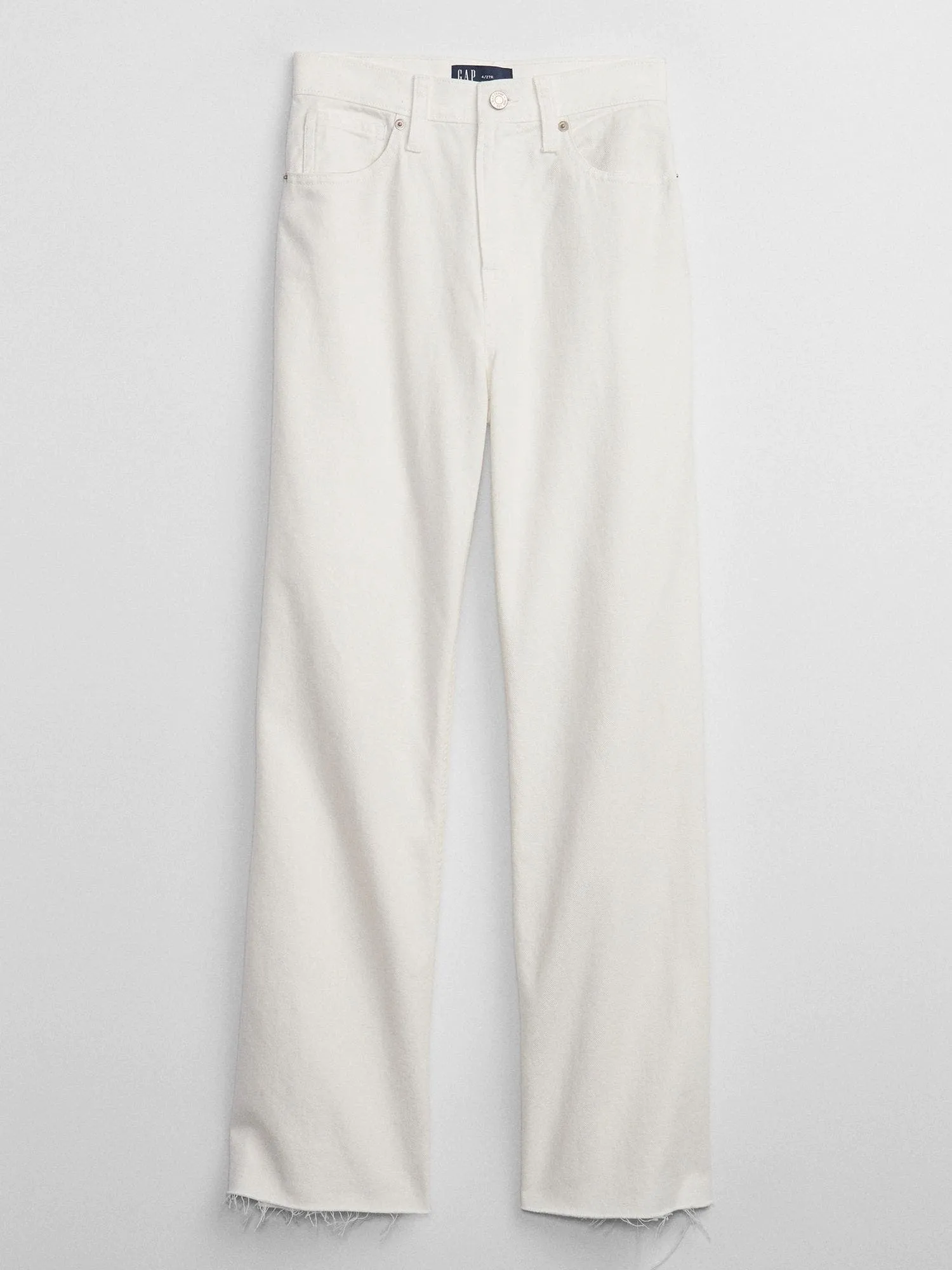 GAP Jeans Gap Wide-Leg Tiro Alto Con Washwell Mujer Blanco