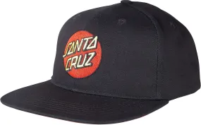 gorra con visera Santa Cruz Classic Dot Snapback - Black - men´s